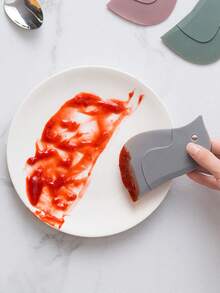 1pc/3pcs Penguin Shaped Soft Scraper, Household Kitchen Oil Board Scraper, Baking Cooking Small Tool - Grey - View 2