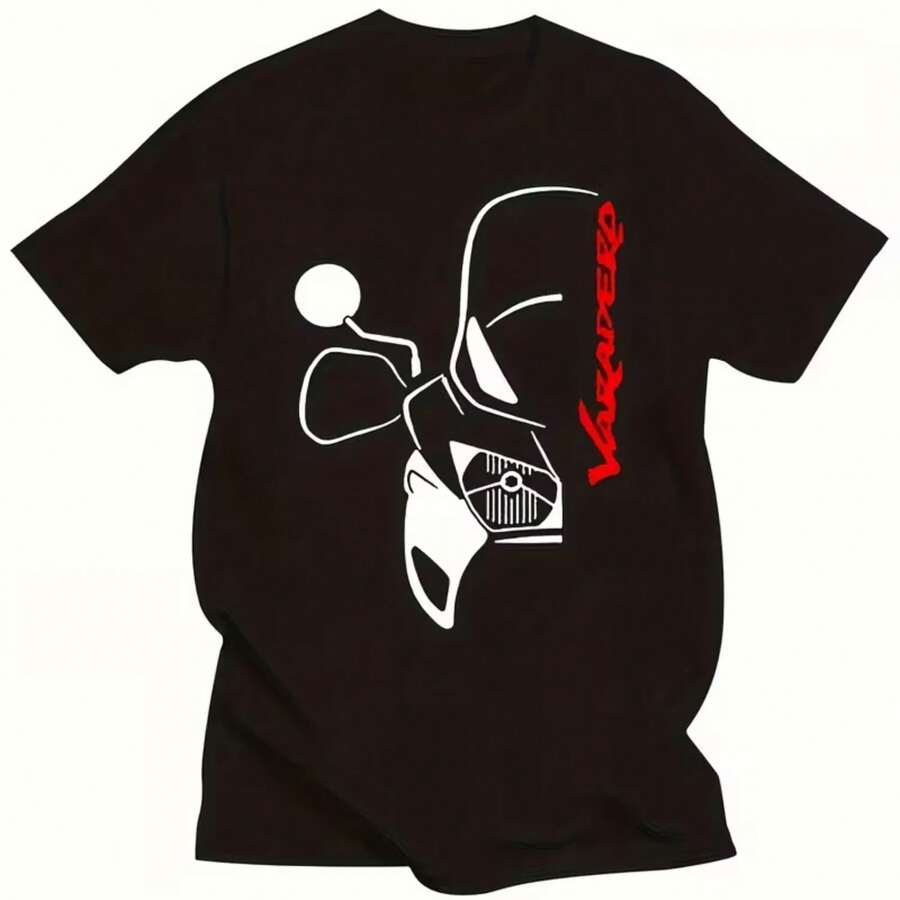 Printed T-Shirt For Men And Women - 黑色 - 查看 1