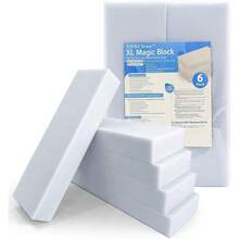 Magic Sponge Eraser Large, Gray Thickened Multi-Purpose Melamine Foam Cleaning Pad 11.8 * 3.94 * 1.57, Cleaning Foam Sponge In Bulk Fitchen, Bathroom, Walls, Boat, Shoes Car(6) - 6 - 查看 1