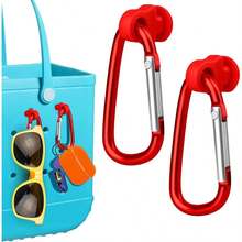 Key Holder Accessories Bogg Bags X Large, Insert Charm Carabiner Keychain Beach Bag - Red - 查看 2