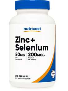 Nutricost Zinc (50mg) With Selenium (200mcg) 240 Capsules - Vegan, Gluten-Free, GMO-Free - 240個裝 - 查看 1