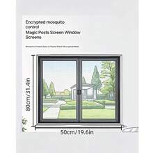 Malla mosquitera blanca de verano para ventana, kit de malla mosquitera autoadhesiva de fácil instalación DIY – Pantalla de ventana a prueba de insectos para el hogar, malla mosquitera para ventana, otro material [Pantalla de ventana blanca autoadhesiva], instalación rápida, a prueba de insectos - Malla - Ver 9