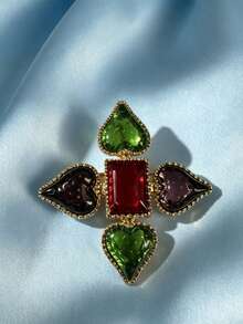 Vintage European And American Retro Style Classic Four-Leaf Clover Original Design Niche Versatile Minimalist Elegant Luxury High-End Fashion Brooch Jewelry. This Is A High-End Gift Item, As Well As A Versatile Accessory That Can Be Worn With Various Outfits For Daily, Party, And Banquet Occasions. - Multicolor - View 4