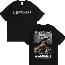 Justin Biebers Live DAISIES 2026 Tour T-Shirt Bieberchella Coachella Concert T Shirts Men Women Fashi - 黑色 - 查看 1