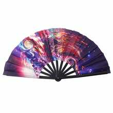 多款可选 RAVE 发光功夫扇,豹纹 UV 感应扇,闪光竹骨扇/竹制折叠功夫扇,彩色发光印花大号折叠扇,适合酒吧派对舞蹈表演道具,民族风,INS 印花感应扇,音乐节/派对/拍照氛围道具扇 - A - 查看 11