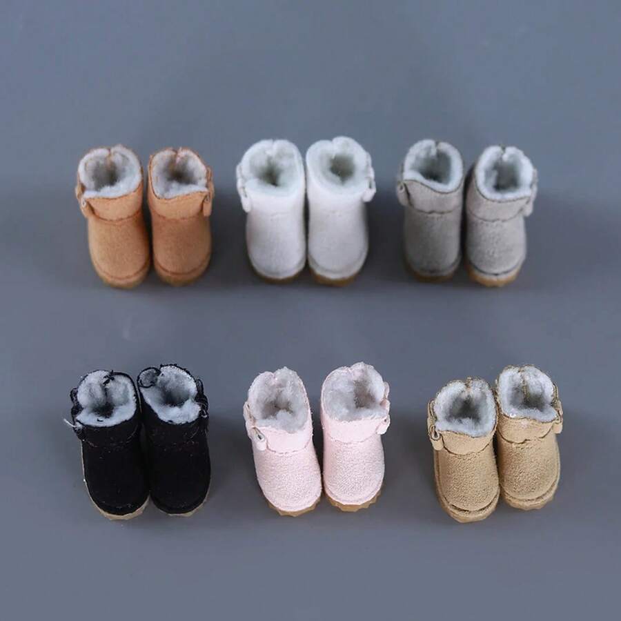 Para muñeca Blyth Joint ICY Licca 1/6, botas de nieve para el cuerpo, seis colores, zapatos de alta calidad, juguete para regalo - Blanco - Ver 1