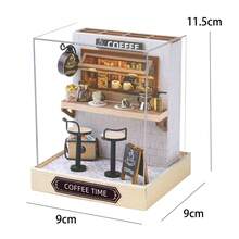 Zuuton Kit de casa de muñecas en miniatura DIY con muebles y luces LED Rompecabezas de madera 3D Casa de bruja de Halloween Kits de construcción de modelos para adultos - QT-048 con cubierta - Ver 28