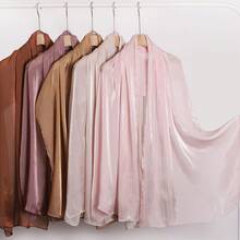1pc Ombre Organza Modest Shawl, Lightweight Breathable Shiny Hijab For Women, Spring/Summer,Accsesories,Holiday - Multicolor - View 3