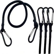 1/2pcs 60cm Heavy Duty Rubber Bungee Cord With Aluminum Alloy Hooks, Sturdy Elastic Rope For Outdoor Tent And Camping Accessories - Multicolor - View 13