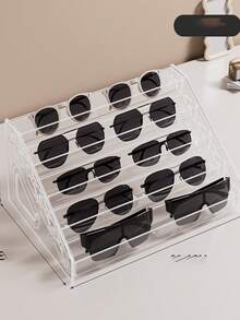 1 Set Acrylic Transparent Desktop Organizer Rack, Phone Case Holder, Eyeshadow, Nail Polish, BB Cushion Display Stand, Makeup Vanity Organizer For Girls Bedroom, Home Living, Storage Supplies - Clear - View 6