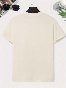 1016 TEQUILA MADE ME DO IT Camiseta para Hombre - Estampado de Bebida Mexicana con Temática de Tequila, con Diseño de Limón, Camiseta Casual de Manga Corta y Cuello Redondo para Verano, para Fiestas, Bares y Uso Casual - Prenda Ligera con Diseño de Tequila para Hombre - Albaricoque - Ver 2