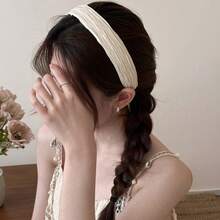 4pcs Women Pleated Minimalist Elegant Solid Color Headbands, Suitable For Daily Use, Home, School, Beach, Office, Party, Holiday, Birthday, Back To School, New Year, Valentine's Day, Mother's Day, Wedding, Music Festival, Spring/Summer/Autumn/Winter Hairband - Multicolor - View 4