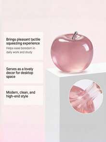 1pc Stress Relief Green Apple Fingertip Toy, Moldable Slow Rebound Apple Stress Ball, Party Favor - A - View 6