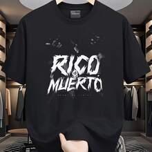 Printed T-Shirt For Men And Women - 黑色 - View 1