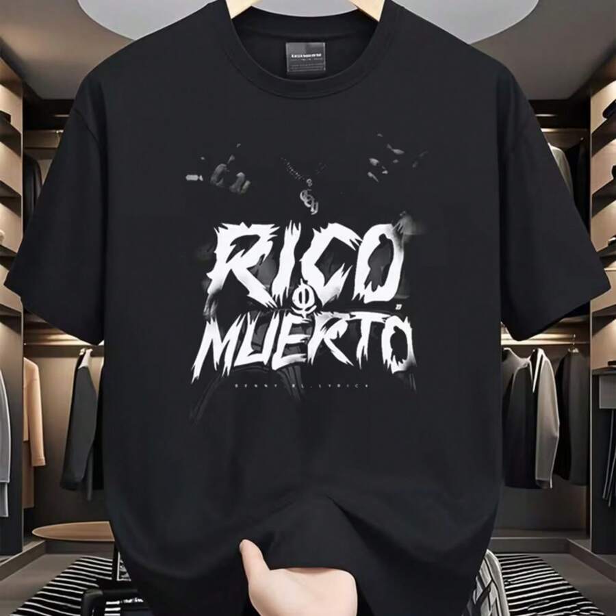 Printed T-Shirt For Men And Women - 黑色 - View 1