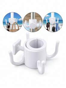 3/2/1pc Multifunctional Beach Umbrella Hook - Adjustable 4-Pronged Hook Suitable For Towels, Bags And Hats; Fits Poles With Diameter 0.75 To 1.26 Inches; Made Of Plastic; Perfect For Camping And Outdoor Activities; Ideal For Travel, Vacation And Beach; Portable And Lightweight - A - View 11
