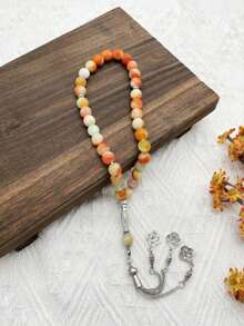 1 chuỗi hạt cầu nguyện Tasbih ba sợi bằng đá mã não, quà tặng Eid Al-Adha cho người Hồi giáo. - Nhiều màu - Xem 3