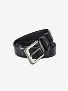 Joopzqm [Thắt lưng thường ngày] Thắt lưng nam khóa ghim, thích hợp mặc hàng ngày, đi làm, dự tiệc, lễ hội hoặc làm quà sinh nhật. - màu đen - Xem 3