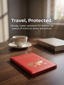 Multifunctional PU Leather Passport Holder, Waterproof Travel Wallet With Card Slots, Lightweight Document Organizer, Anti-Lost ID & Bank Card Protector, Minimalist Business/Travel Passport Cover, Large Capacity Couple Passport Holder - Multi-color B Style - View 10