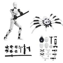 Robot móvil multiarticulado, maniquí de juguete impreso en 3D, figura de acción 13, Robot móvil de cuerpo completo, juguetes, regalos para niños - Conjunto negro - Ver 9