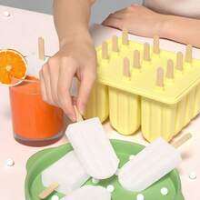 12pcs Silicone Ice Pop Mold, Suitable For Homemade Ice Cream Popsicles, Creative Ice Cream Cone Mold, DIY Ice Pops And Ice Cubes - Multicolor - View 6