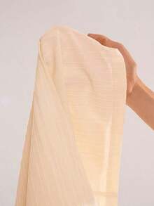 Women's Solid Color Casual Everyday Pants With Drawstring Waist - Apricot - View 6