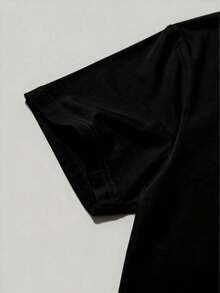 Camiseta Divertida de Cuello Redondo para Hombre - Estampado Gráfico Divertido, Ropa Casual Urbana, Adecuada para Fiestas, Citas y Oficina - Lavable aáquina, Prenda Casual Cómoda, Tallas h - Negro - Ver 5