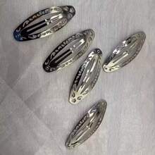 10pcs Vintage Silver Roman Palace Style Rectangle Bangs Clips, Floral BB Clips, Hair Clips, Side Clips - A - View 4