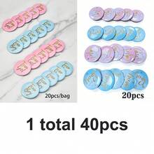 10/20/30/40個性別揭曉婚禮派對裝飾徽章，派對用品，裝飾品 - 彩色 - 查看 13