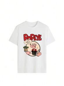 Women's 100% Cotton T-Shirts 2026, Women's Casual T-Shirt With Colorful Letter And Cartoon Character Print, Round Neck, Short Sleeve, Spring/Summer, Versatile For Everyday Use, Pink Hen Party - White - View 4