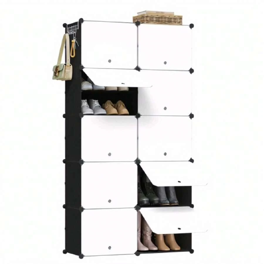 Mobiletti porta scarpe - 10 scomparti - 94 x 180 x 36,5 cm - Visualizzare 1