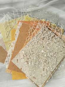 1pack Texture Mixed Material Scrapbook Paper, 26 Sheets Vintage Decorative Material,School Supplies,Back To School - 多色 2 - 查看 9