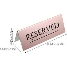 4pcs Reserved Acrylic Table Signs, Double Sided Tent Reserved Sign, Stackable, For Wedding Receptions, Valentine's Day, Restaurant, 17x6x6cm Adults World Book Day - Default - View 4