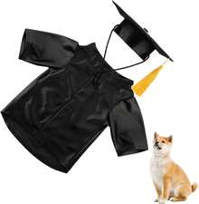 Genérico Gorro Y Toga para Perros |   Disfraz De Graduación para Mascotas Traje Universitario |   Conjunto Lavable con para Mascotas Ropa Pequeña Razas Miniatura Y Fiestas - Rojo - Ver 8