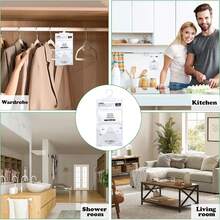 1-40PCS/SET Hanging Moisture Absorber Bag, 500ml Unscented Closet Dehumidifier, Visible Water Collection Desiccant For Wardrobe And Bathroom - Multicolor - View 8