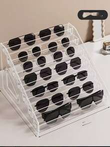 1 Set Acrylic Transparent Desktop Organizer Rack, Phone Case Holder, Eyeshadow, Nail Polish, BB Cushion Display Stand, Makeup Vanity Organizer For Girls Bedroom, Home Living, Storage Supplies - Clear - View 2