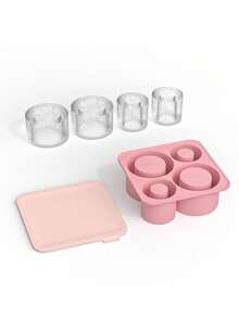 Khay silicon sáng tạo với khả năng dễ dàng lấy đá ra, khuôn làm đá silicon 2 trong 1 giúp đông lạnh nhanh và dễ dàng lấy đá ra, khuôn làm đá viên lớn dung tích dùng cho rượu whisky, quà tặng Ngày của Cha. - Nhiều màu - Xem 3