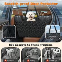 YVDKL Pet Dog Seat Cover, Waterproof Seat Cover, Hammock 600D Heavy-Duty Scratch Resistant Anti Slip Durable Soft Backrest Cover, Suitable For Cars, Trucks, And SUVs - Black - View 3