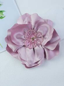 2026 Trâm cài áo hình hoa cuộn 3D tinh tế bằng vải satin thủ công, kích thước 20cm, phụ kiện thời trang đa năng cho quần áo và váy. - hoa hồng - Xem 16