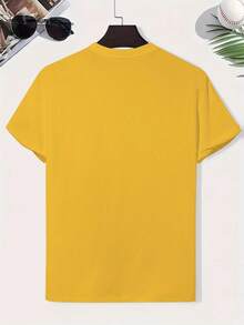 Camiseta de Algodón para Niños con Diseño de Coche Deportivo, Camiseta Creativa para Niños, Camiseta de Manga Corta Ligera y Cómoda, Ropa de Verano para Niños - Amarillo - Ver 2