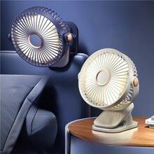 Clip-On Camping Fan, Rechargeable Desktop Portable Air Circulation Fan, Wireless Ceiling Fan With LED Light, Home Clip-On Fan, 800mAh - Multiple Styles - View 5