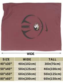 Florida State Merch Seminoles Throw Blanket Warm Blankets Breathable Air Conditioner Blanket For Car Classic Outdoor Blankets For Picnic For All Season - 黑色 - 查看 8