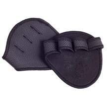 MKAS 1 Pair Unisex Non-Slip Weighted Cross Training Gloves, Weightlifting Dumbbell Grip Palm Pads, Fitness Sports Hand Protection Pads, Gym Accessories - Black - View 4