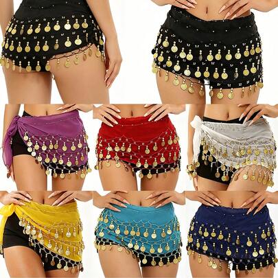 1 Bộ dây xích eo bằng lưới kim loại, kiểu Bohemian, thích hợp cho múa bụng, trang trí eo váy, phù hợp cho khiêu vũ.