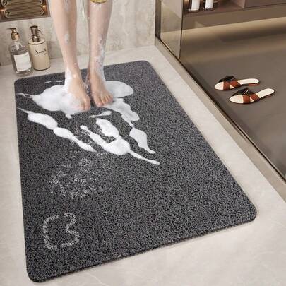 Alfombra de baño antideslizante de 40*60cm, base de esponja de luffa, alfombra de piso impermeable de 1cm de grosor, accesorios de baño