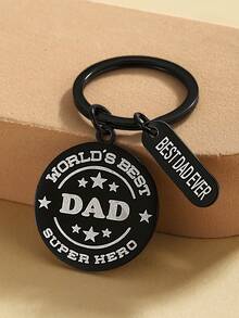 Llavero para papá "El mejor papá" - Regalo de cumpleaños para papás de hija o hijo, primer regalo del Día del Padre para un nuevo papá - Multicolor - Ver 3