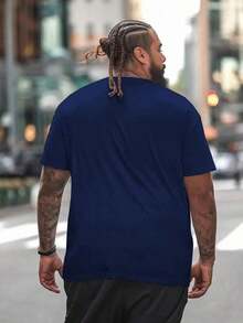 Big And Tall Mens Shirts 180G Cotton Short Sleeve Shirt 250th Anniversary Patriotic Theme Print Vintage Numbers And Design American Celebration Daily Casual Top GOHS - 藏蓝色 - 查看 3