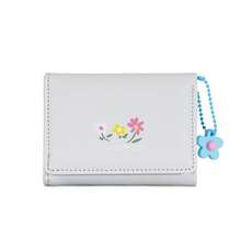 Minimalist Mori Style Floral Wallet, Fashion Ditsy Floral Pattern Wallet, Large Capacity Student Trifold Wallet, Foldable Card Holder Wallet - Multicolor - View 11