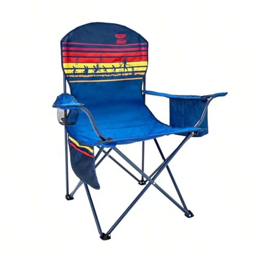 Coleman - Silla cuádruple con Enfriador - Azul - Ver 1
