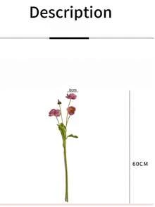 人造罂粟花，仿真丝罂粟花枝，适用于家居装饰、婚礼装饰、新娘捧花、桌面摆件和花瓶填充物 - 彩色 - 查看 6